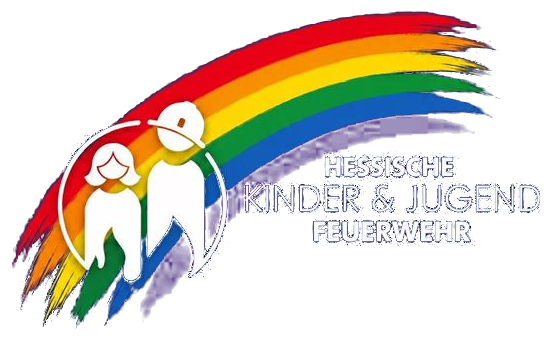 Projektlogo Queere Jugendarbeit: HKJF-Logo mit geschwungenem Regenbogen